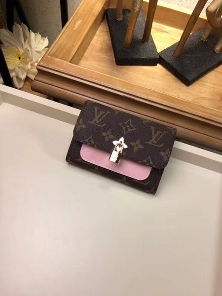 Louis Vuitton Outlet FLOWE Monogram Canvas Wallet 62578 pink