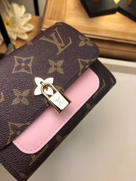 Louis Vuitton Outlet FLOWE Monogram Canvas Wallet 62578 pink