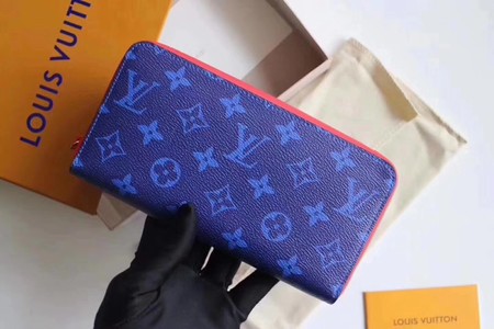 Louis Vuitton Outlet RIBBON Monogram Canvas wallet M60019 blue