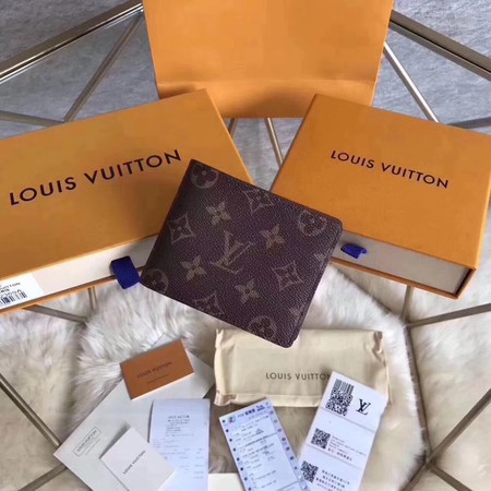 Louis Vuitton Outlet Monogram Canvas Original leather Wallet M60895