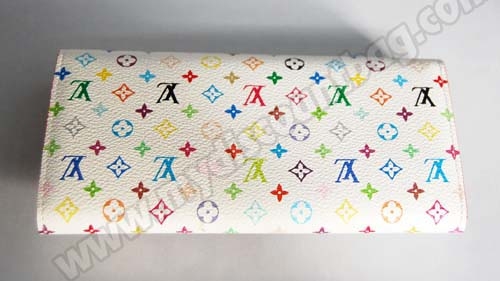 Louis Vuitton Outlet handbag monogram multicolore white sarah wallet m93743 (citron lining)