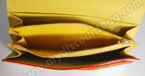 Louis Vuitton Outlet handbag monogram multicolore white sarah wallet m93743 (citron lining)