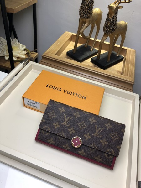 Louis Vuitton Outlet monogram canvas flore wallet 64586 rose