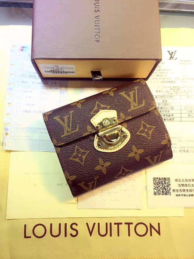 Louis Vuitton Outlet Monogram Canvas Pochette Wallet 60211 Brown