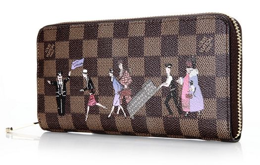 Louis Vuitton Outlet Damier Ebene Canvas Zippy Wallet Illustre N63004