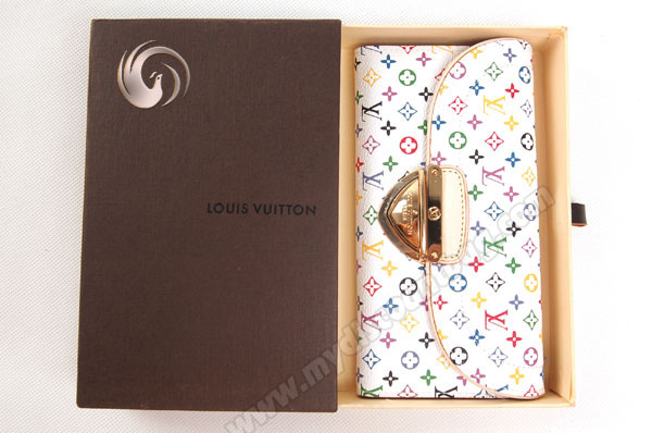 Louis Vuitton Outlet handbag monogram multicolore eugenie wallet m60053 (white)