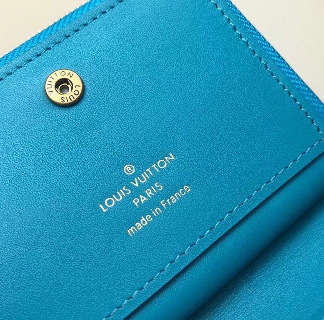 Louis Vuitton Outlet NEW WAVE COMPACT WALLET M63789 blue