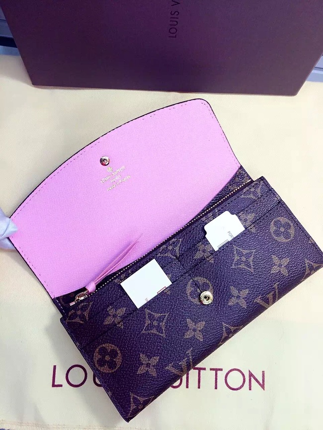 Louis Vuitton Outlet Monogram Canvas Wallet 60136 Pink