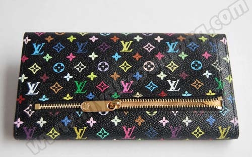 Louis Vuitton Outlet handbag monogram multicolore eugenie wallet m60054 (black)