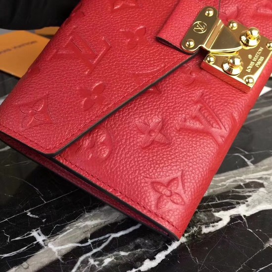 Louis Vuitton Outlet Original Monogram Empreinte Metis Wallet 62459 red