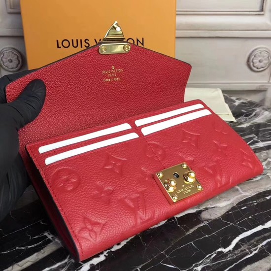 Louis Vuitton Outlet Original Monogram Empreinte Metis Wallet 62459 red