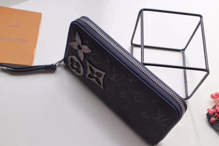 Louis Vuitton Outlet original Monogram Empreinte Ariane zippy Wallet 62069 dark blue