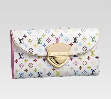 Louis Vuitton Outlet handbag monogram multicolore white eugenie wallet m93736 (litchi lining)