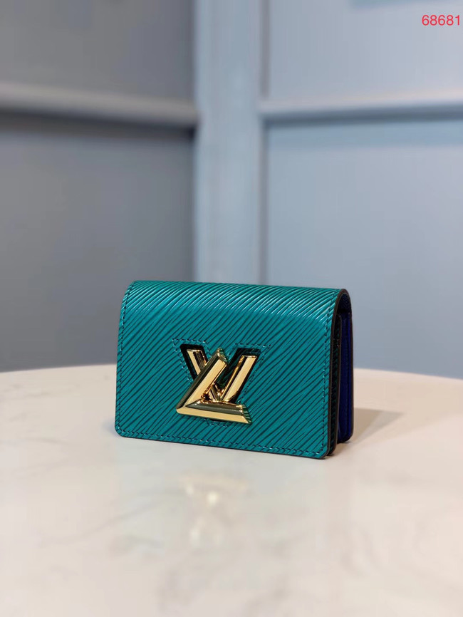 Louis Vuitton Outlet original TWIST MULTICARTES card holder M68681 blue