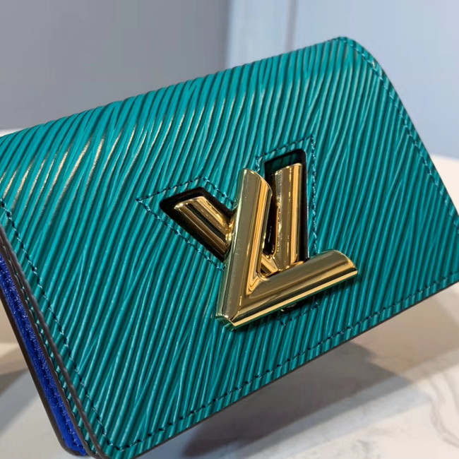 Louis Vuitton Outlet original TWIST MULTICARTES card holder M68681 blue