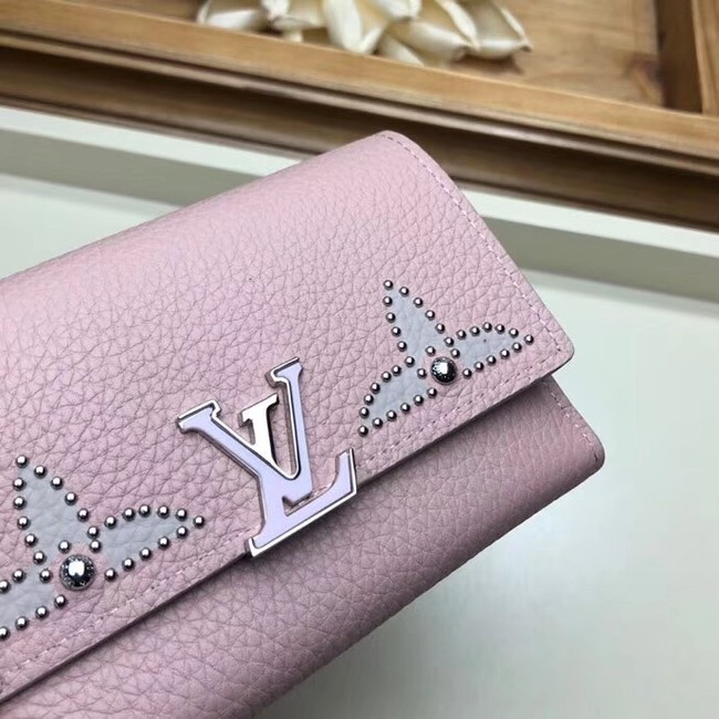 Louis Vuitton Outlet original CAPUCINES WALLET M63221 pink