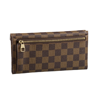 Louis Vuitton Outlet Damier Ebene Canvas Long Wallet Origami N63097