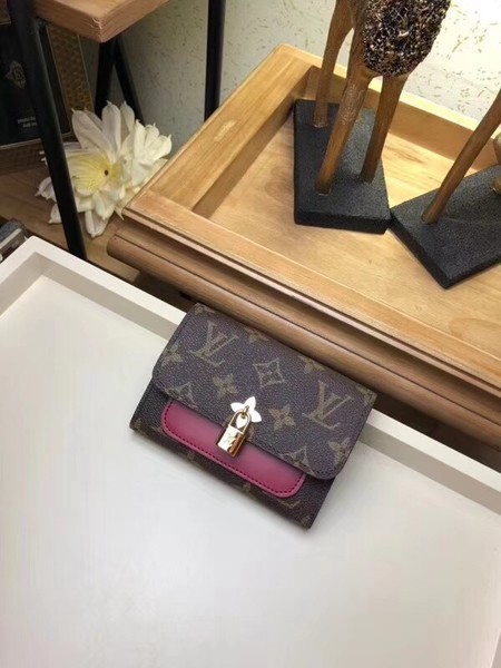 Louis Vuitton Outlet FLOWE Monogram Canvas Wallet 62578 wine