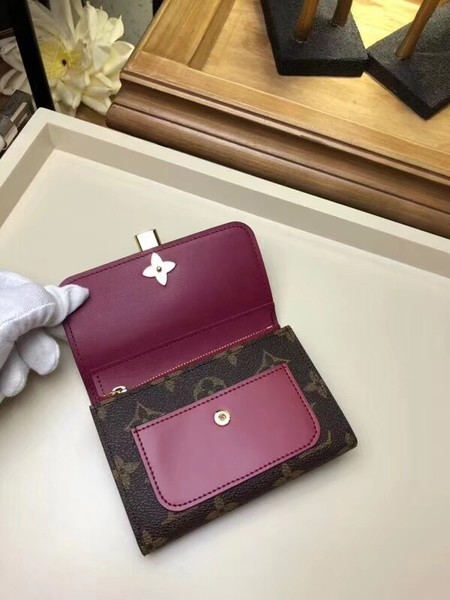 Louis Vuitton Outlet FLOWE Monogram Canvas Wallet 62578 wine