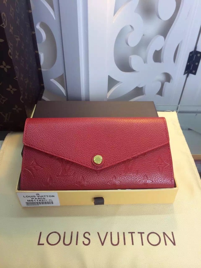 Louis Vuitton Outlet Monogram Empreinte Wallet M61182 Red