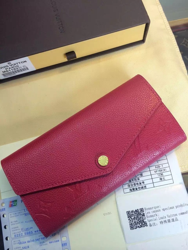 Louis Vuitton Outlet Monogram Empreinte Wallet M61182 Red