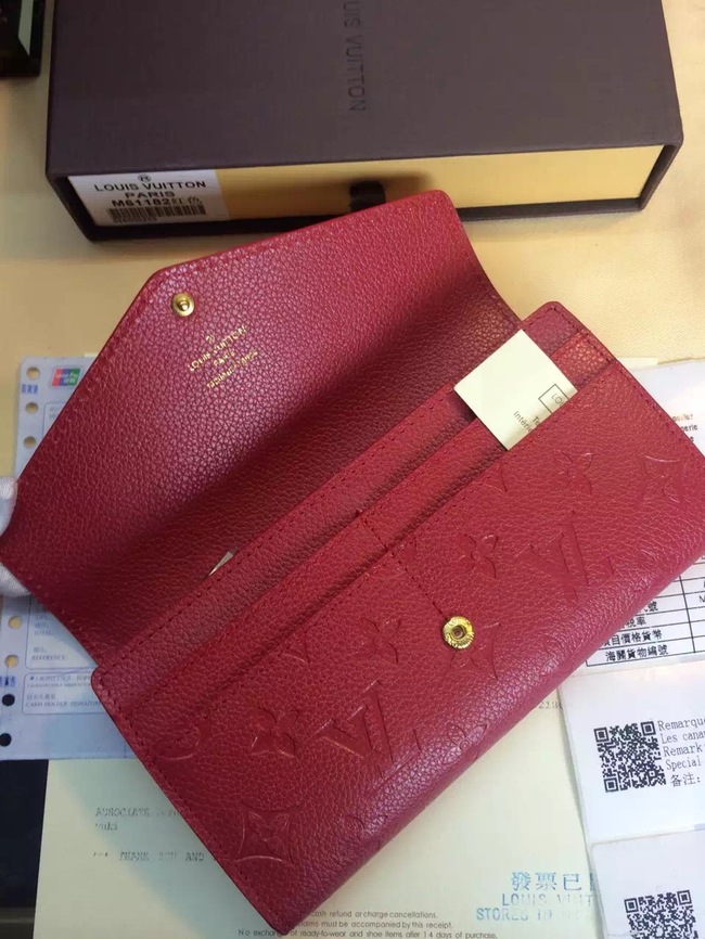 Louis Vuitton Outlet Monogram Empreinte Wallet M61182 Red