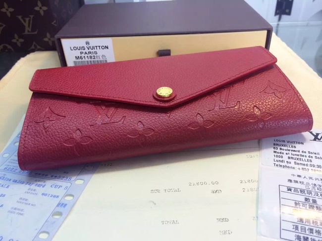 Louis Vuitton Outlet Monogram Empreinte Wallet M61182 Red