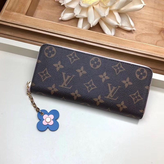 Louis Vuitton Outlet Monogram coated canvas CLEMENCE WALLET M64161 blue