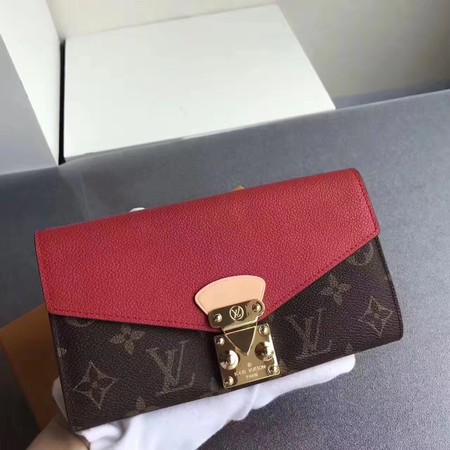 Louis Vuitton Outlet Monogram Canvas Padlock Wallet M58414 red