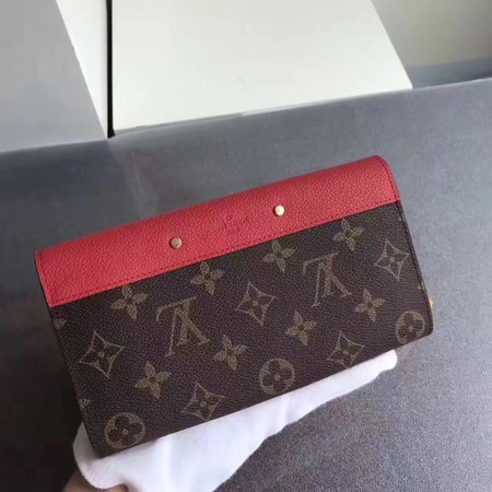 Louis Vuitton Outlet Monogram Canvas Padlock Wallet M58414 red