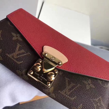 Louis Vuitton Outlet Monogram Canvas Padlock Wallet M58414 red