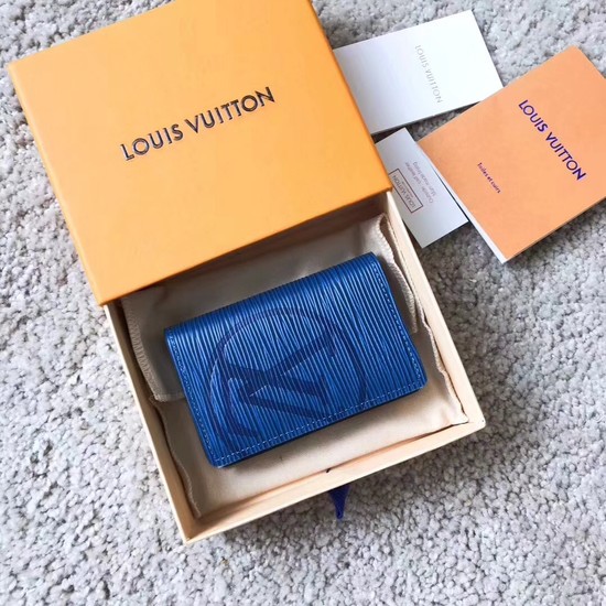 Louis Vuitton Outlet EPI leather Card package 63516 blue