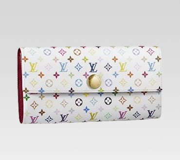 Louis Vuitton Outlet handbag monogram multicolore white sarah wallet m93745 (figue lining)