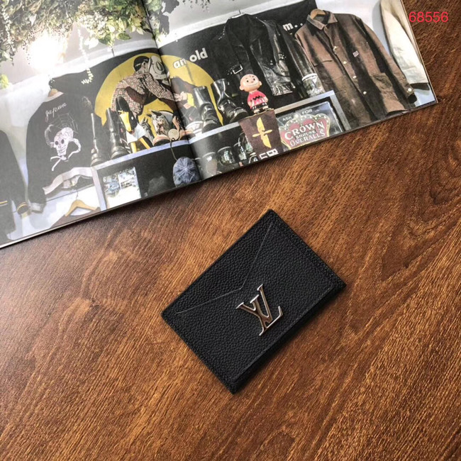 Louis Vuitton Outlet original LOCKME CARD HOLDER M68555 black