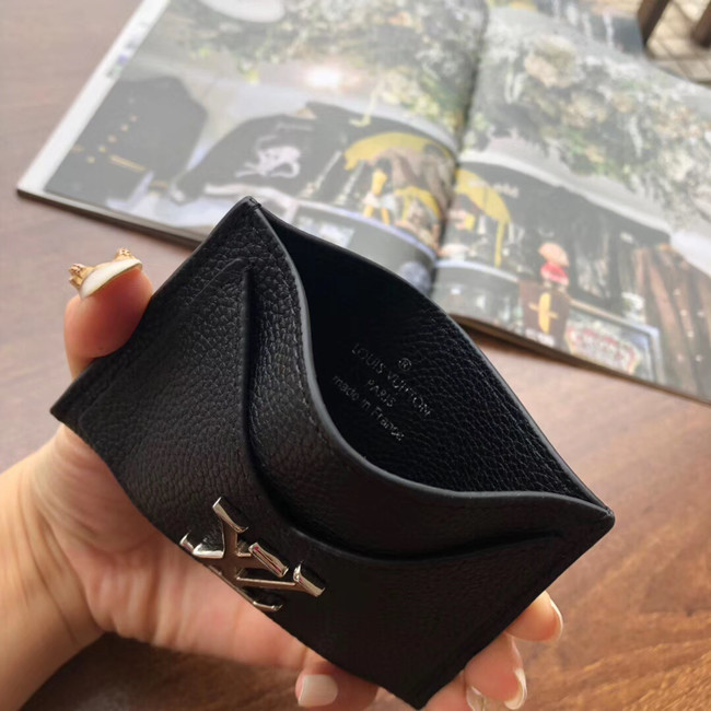 Louis Vuitton Outlet original LOCKME CARD HOLDER M68555 black