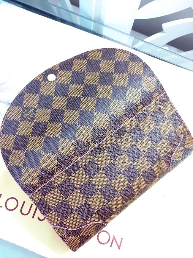 Louis Vuitton Outlet Damier Ebene Canvas Wallet M61221 Coffee&Rose