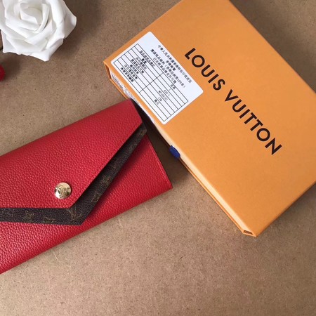 2017 Louis Vuitton Outlet MONOGRAM DOUBLE wallet M64317 red