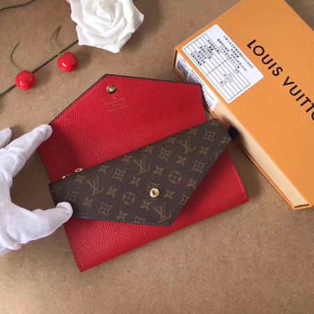 2017 Louis Vuitton Outlet MONOGRAM DOUBLE wallet M64317 red