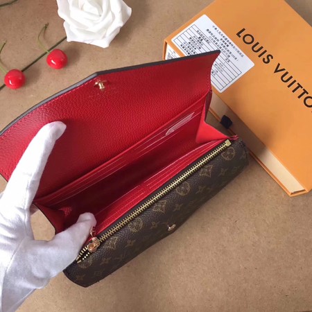 2017 Louis Vuitton Outlet MONOGRAM DOUBLE wallet M64317 red