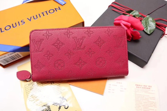 Louis Vuitton Outlet original Mahina Leather wallet 61867 red