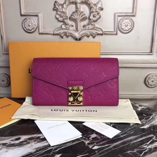 Louis Vuitton Outlet Original Monogram Empreinte Metis Wallet 62459 purple