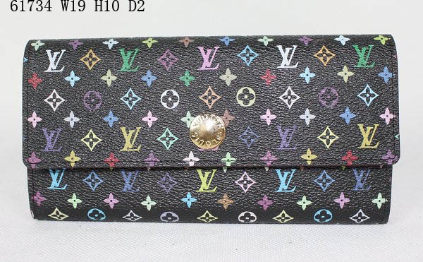 Louis Vuitton Outlet handbag monogram multicolore black sarah wallet 61734 (grenade lining)