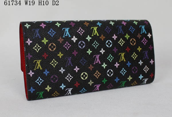 Louis Vuitton Outlet handbag monogram multicolore black sarah wallet 61734 (grenade lining)