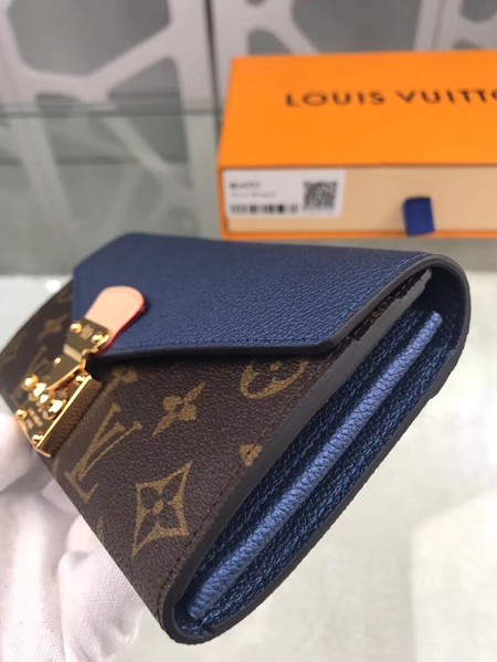 Louis Vuitton Outlet monogram canvas pallas wallet M62092 blue