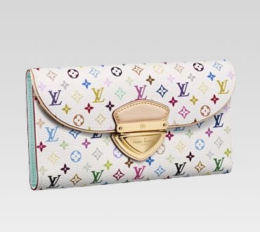 Louis Vuitton Outlet handbag monogram multicolore white eugenie wallet m93737 (anis lining)