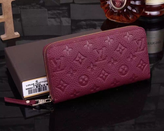 Louis Vuitton Outlet Monogram Embossing Wallet M60017 Burgundy