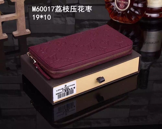 Louis Vuitton Outlet Monogram Embossing Wallet M60017 Burgundy