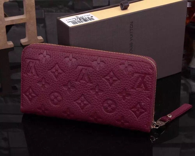 Louis Vuitton Outlet Monogram Embossing Wallet M60017 Burgundy