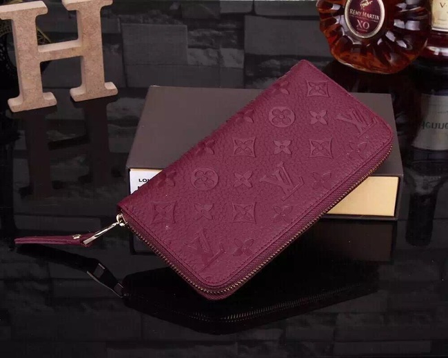 Louis Vuitton Outlet Monogram Embossing Wallet M60017 Burgundy