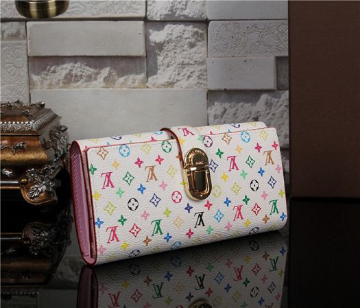 Louis Vuitton Outlet Monogram Multicolore M5828 white&pink